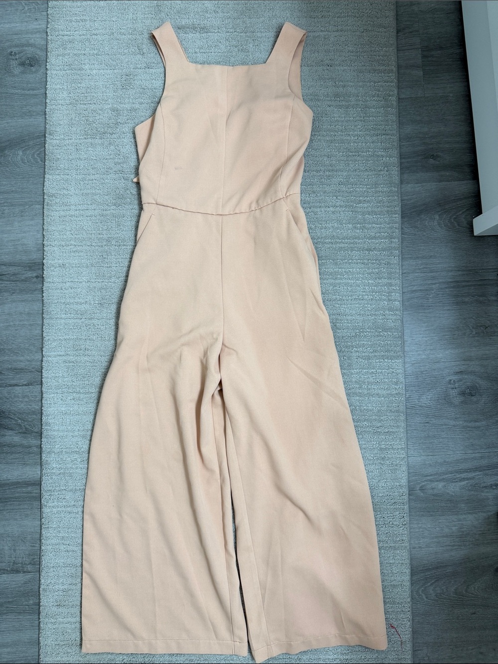 Shinestar Blush Square-Neck Wide-Leg Jumpsuit
